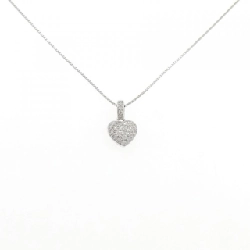 K18WG Pave Heart Diamond Necklace 0.25CT - Hàng hiệu Authentic