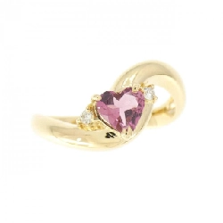 Nhẫn tourmaline K18YG hình trái tim 673363