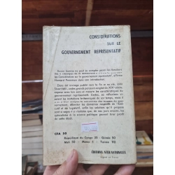 CONSIDERATIONS SUR LE GOUVERNEMENT REPRESENTATIF - John Stuart Mill (1966) 145865