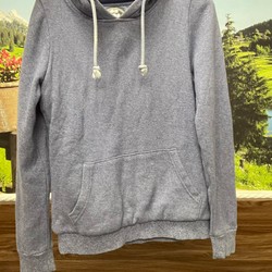 Áo hoodie nỉ có mũ bò sữa size S màu xanh - đã qua sử dụng 79133