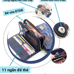 Ví Dài BEAR Nhiều Ngăn Đựng Thẻ - Hàng Quảng Châu 575135