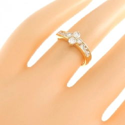 Nhẫn kim cương hoa K18YG 0.52CT 667705