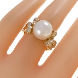 Nhẫn ngọc trai trắng K18YG 9.7mm - Hàng hiệu Chính hãng 854568