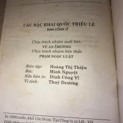 Các bậc khai quốc triều lê 972650