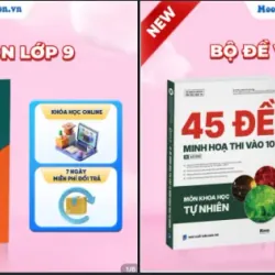 Combo 2 sách KHTN và Tổng ôn tiếng anh 9 tặng kèm khóa học