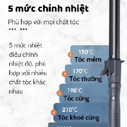 Máy uốn tóc xoăn Hàn Quốc Koremi tự xoay trục 360 độ 25mm   20431