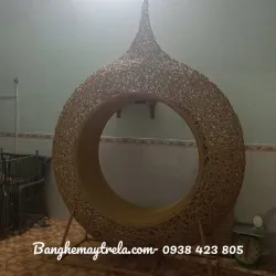 Ghế mây tre đan chụp hình 557127