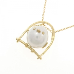 K18YG Chim trắng ngọc trai dây chuyền 9.1mm - Hàng hiệu Chính hãng 858166