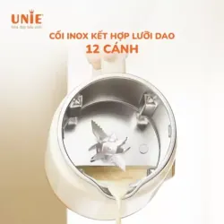 🌱 Máy làm sữa hạt UNIE UMB12 1,2L – 10 chức năng xay nấu, lưỡi 12 cánh Inox 304 siêu mịn