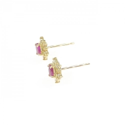 K18YG Bông tai Ruby 0.2CT - Hàng hiệu Chính hãng 873146