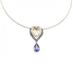 K18PG/K18BG Mặt dây chuyền Tanzanite 3.47CT - Hàng hiệu Chính hãng