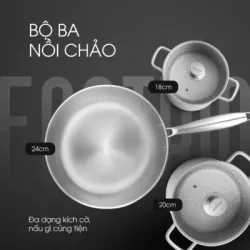 Bộ nồi chảo Kalite Eco Trio – Bộ 3 món, nấu đủ món – bếp sạch – nhà xinh! 711529