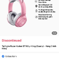 Tai nghe chụp tai Kraken BT Kitty Edition không dây kết nối blutooth 5.0  23685