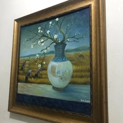 Tranh sơn dầu (60cm x 60cm) kèm khung 528072