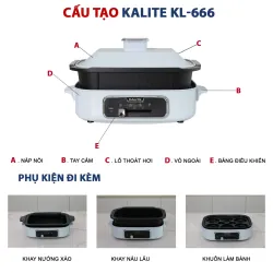 Nồi lẩu nướng đa năng KALITE KL-666 dung tích 4L 796485