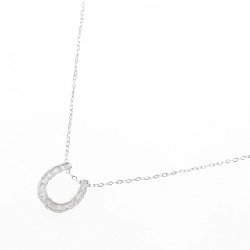 K18WG Mặt dây chuyền hình móng ngựa kim cương 0.20CT - Hàng hiệu Authentic 858504