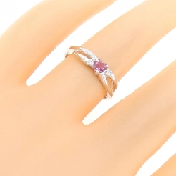 Nhẫn tourmaline K18WG hình trái tim 668961