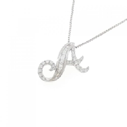 K18WG Chữ cái A Dây chuyền kim cương 0.20CT - Hàng hiệu Chính hãng 859858