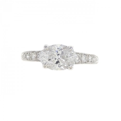 Nhẫn kim cương PT900 1.122CT D SI2 cắt oval - Hàng hiệu Authentic 873732