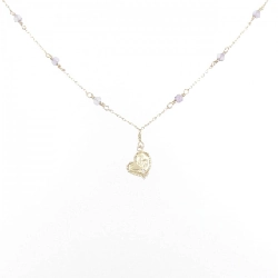 K10YG Dây chuyền Amethyst hình trái tim - Hàng hiệu Authentic