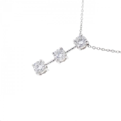 K18WG Dây chuyền kim cương ba viên 0.54CT - Hàng hiệu Authentic 864912
