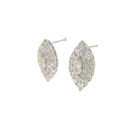 PT900 Bông tai kim cương 0.301CT 0.300CT L VS1-2 Cắt Marquis - Hàng hiệu Chính hãng 871641