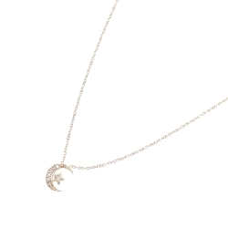 K18PG Mặt trăng×Ngôi sao Dây chuyền kim cương - Hàng hiệu Chính hãng 857621