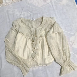Áo tơ tay bồng dài 499895