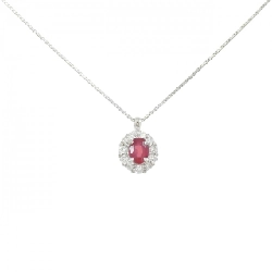 Dây chuyền ruby PT900/PT850 0.33CT - Hàng hiệu Authentic