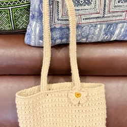 Túi tote nữ làm thủ công bằng len, túi len móc handmade thích hợp đi chơi, đi làm 523531