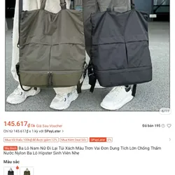Balo Unisex chống nước - màu xanh lá (mới) 562801