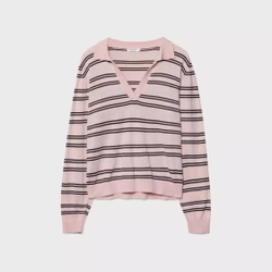 Áo polo cổ bẻ, cổ chữ V, tay dài hiệu Stradivarius của Tây Ban Nha, chính hãng 100%. 541008