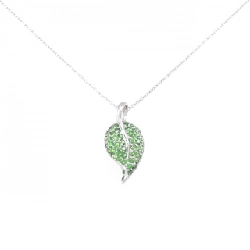 K18WG Lá Ngọc Lục Bảo Xanh 0.57CT - Hàng hiệu Chính hãng