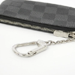 Louis Vuitton Damier Graphite Card Key Case Pouch Clé N60155 Coin & Key Case - Hàng hiệu Authentic 806077
