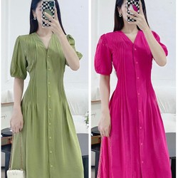 Váy đũi mềm mát, size S, M, có dây cột nơ để chỉnh eo phù hợp, mới 95%