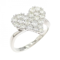 Nhẫn kim cương pavé hình trái tim K18WG 1.00CT