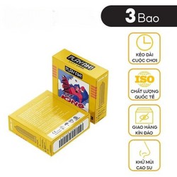 Bao Cao Su PlayAh Last Long Siêu Mỏng Kéo Dài Quan Hệ Thời Gian Hộp 3 size 52mm