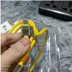 cáp Sạc Nhanh 4 Đầu Chất Liệu Silicon, Đa Năng 240W, Đầu Sạc Bọc Thép Siêu Bền 1009723