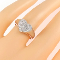 Nhẫn kim cương pavé hình trái tim K18WG 0.3CT - Hàng hiệu chính hãng 850533