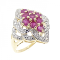 Nhẫn Ruby 10KYG/10KWG - Hàng hiệu Authentic