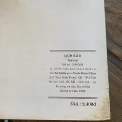 Sách giáo khoa Lịch sử 8 tập 2, in năm 1999 706715