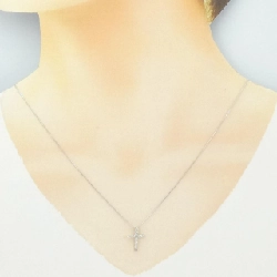 K18WG Dây chuyền kim cương hình chữ thập 0.30CT - Hàng hiệu Chính hãng 863549