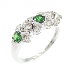 Nhẫn Garnet Xanh K18WG 0.40CT