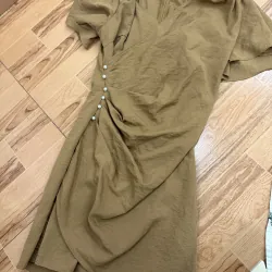 Váy nâu vải thô đẹp