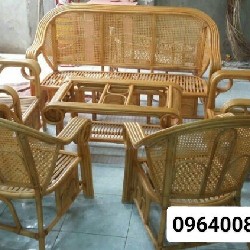 Sofa mây tre đan truyền thống cho phòng khách gia đình 60490