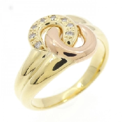 Nhẫn kim cương K18YG/K18PG 0.08CT - Hàng hiệu Chính hãng