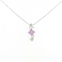 K18WG Hoa Sapphire Dây Chuyền - Hàng hiệu Chính hãng