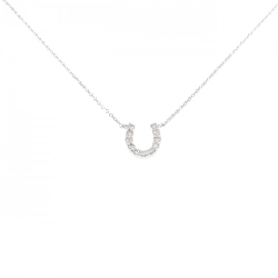 K18WG Mặt dây chuyền hình móng ngựa kim cương 0.11CT - Hàng hiệu Chính hãng