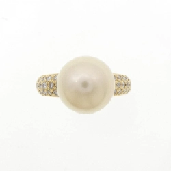 Nhẫn ngọc trai trắng K18YG 10.8mm - Hàng hiệu Authentic 852996