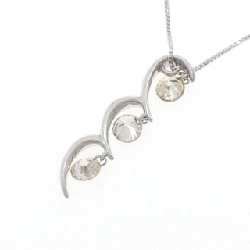 K18WG Dây chuyền kim cương ba viên 0.50CT - Hàng hiệu Chính hãng 862000